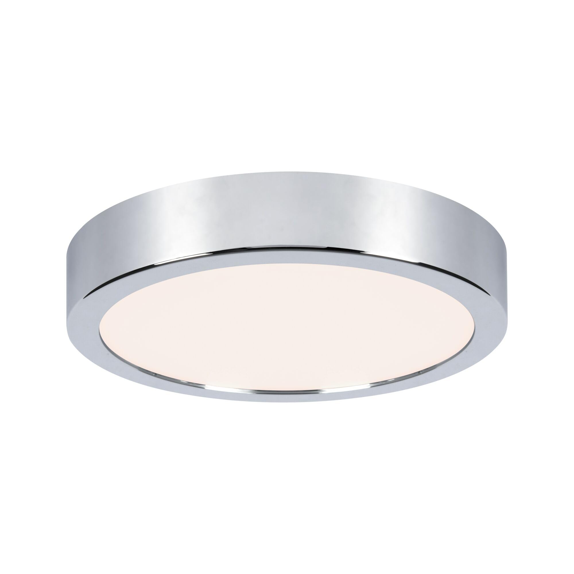 Paulmann 78921 LED Ceiling luminaire Panel Aviar IP44 Round 220 mm 3000K Chrome incl. 1x13 Watt dimmable Light Panel Plastic