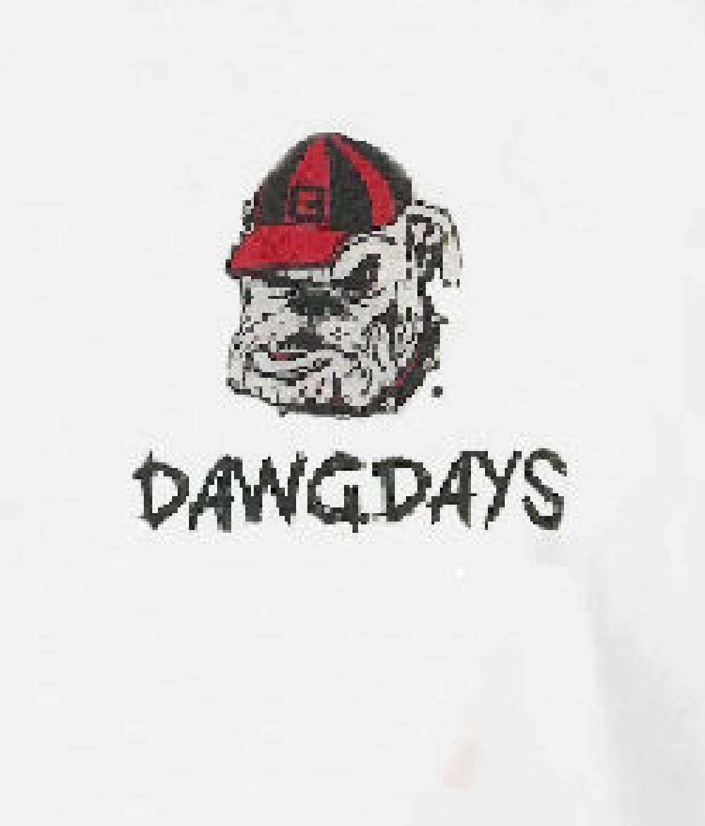 Georgia Men's White Dawg Days Long Sleeve T Shirt - Image 4