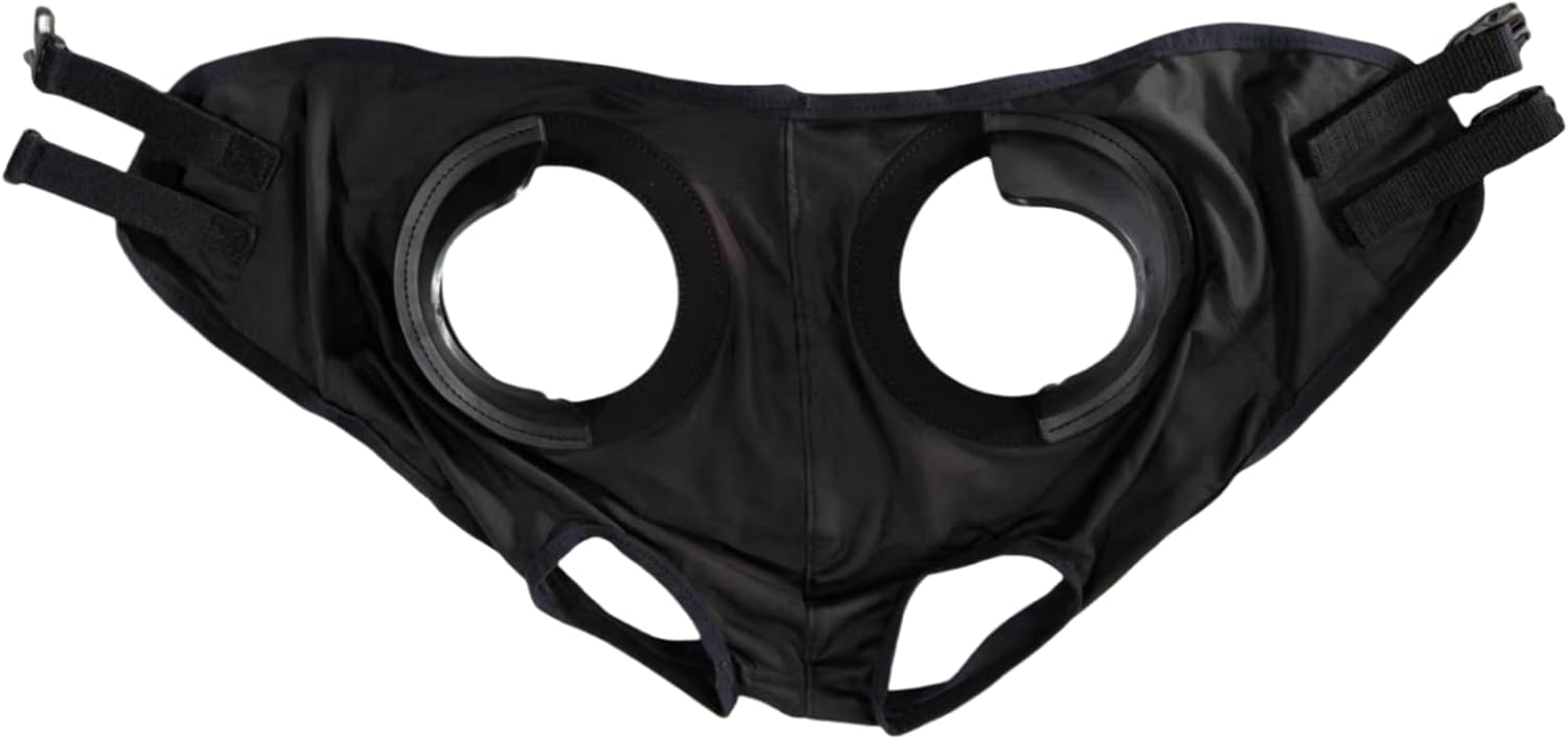 Adjustable Horse Fly Masks – Focus Aid for Racing & Training,Super Comfort Stretchy Equestrian Eye mask Large Eye Space with UV Protection Soft on Skin with Breathability (Black)