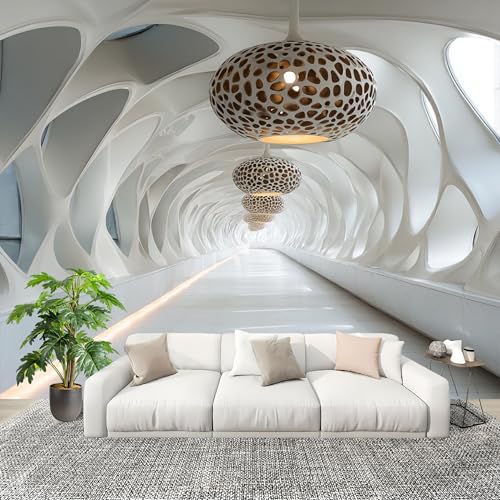 Art Papel Tapiz Fotográfico Corredor GeoméTrico Abstracto 200x140 cm Decoración de Pared Tipo Póster Sala Cuarto Mural Pared Blanco Decoración De Interiores Fondo De Pantalla