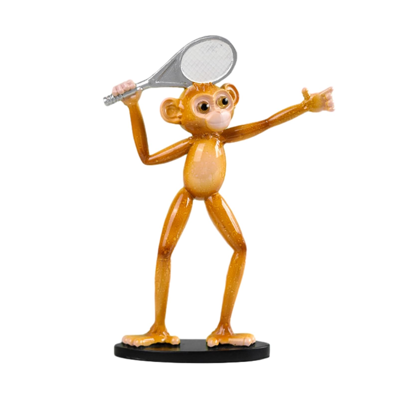 Virelynx Cute Yoga Monkey Resin Figurines – Funny Animal Statue Decor for Home Shelf TV Stand Wine Cabinet Entryway, Creative Desktop