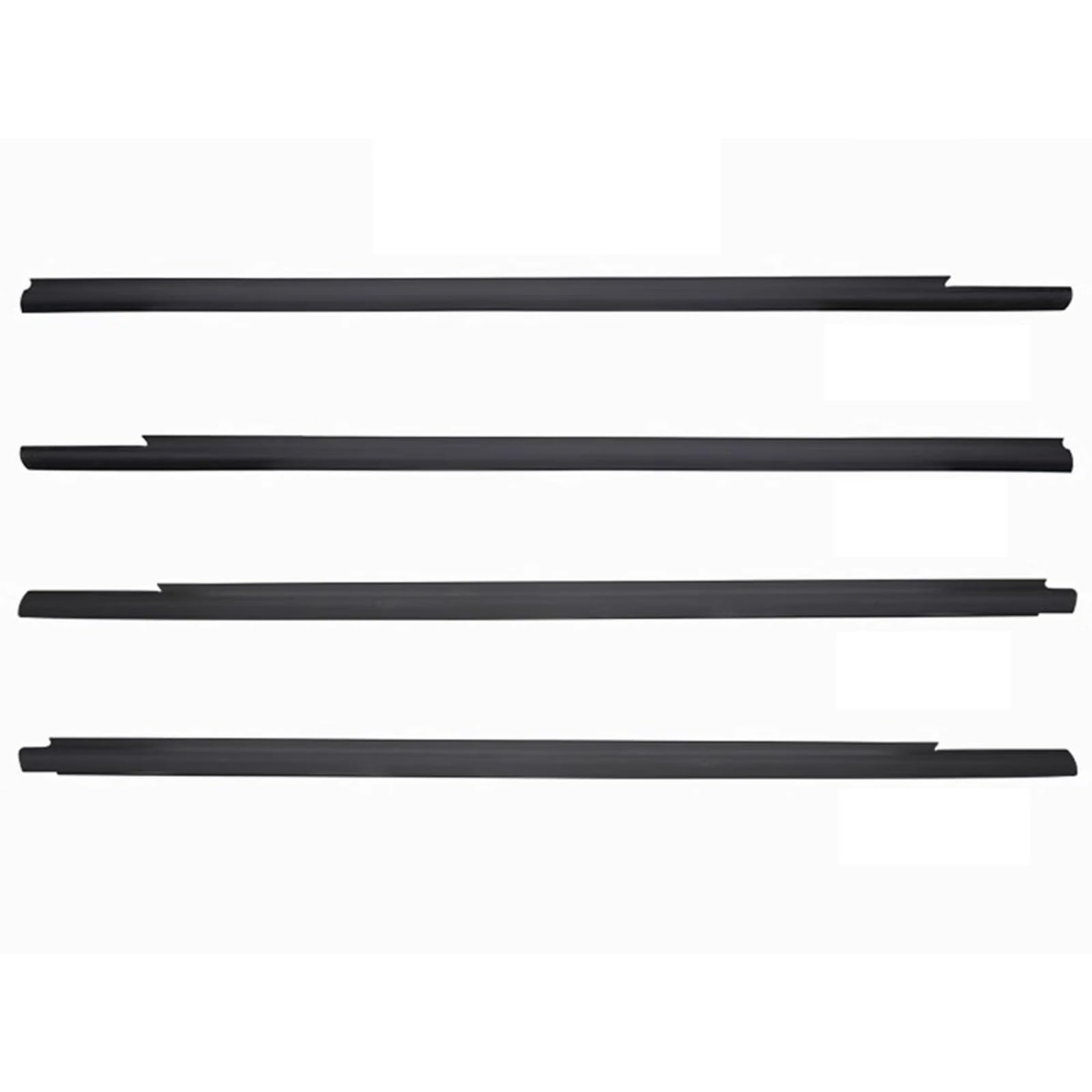 Glilar Black Automotive Window Seals Compatible With Peugeot 301 2013-2017 4Pcs Car Outer Door Window Moulding Trim Weatherstrip Seal Belt(Black)
