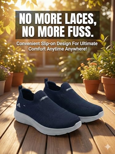 Image of Adda (Label Men's Sports Shoes with Memory Foam Cushioned Insole|Running Walking Gym Training Jogging Athletics|Comfortable & Stylish|Casual & Lightweight|Slipon Sneaker Gent's & Boy's...