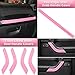 E-cowlboy 18 PCS Full Set Interior Decoration Trim Kit Steering Wheel Center Console Door Handle Air Conditioning Vent Cup Holder Gear Cover Trim for Jeep Wrangler JK JKU 2011-2018 4-Door (Pink)