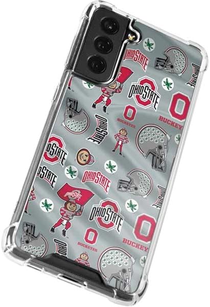 Skinit Clear Phone Case Compatible with Galaxy S22 - Officially Licensed Ohio State University Pattern Design