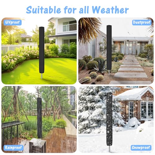 Wäschespinne Schutzhülle 600D Oxford-Stoff Schutzhülle Wäschespinne mit Aufbewahrungstasche, Wasserdichte und UV-beständig,Abdeckung Wäscheständer mit Reißverschluss für Außenbereich(180x16x16cm)