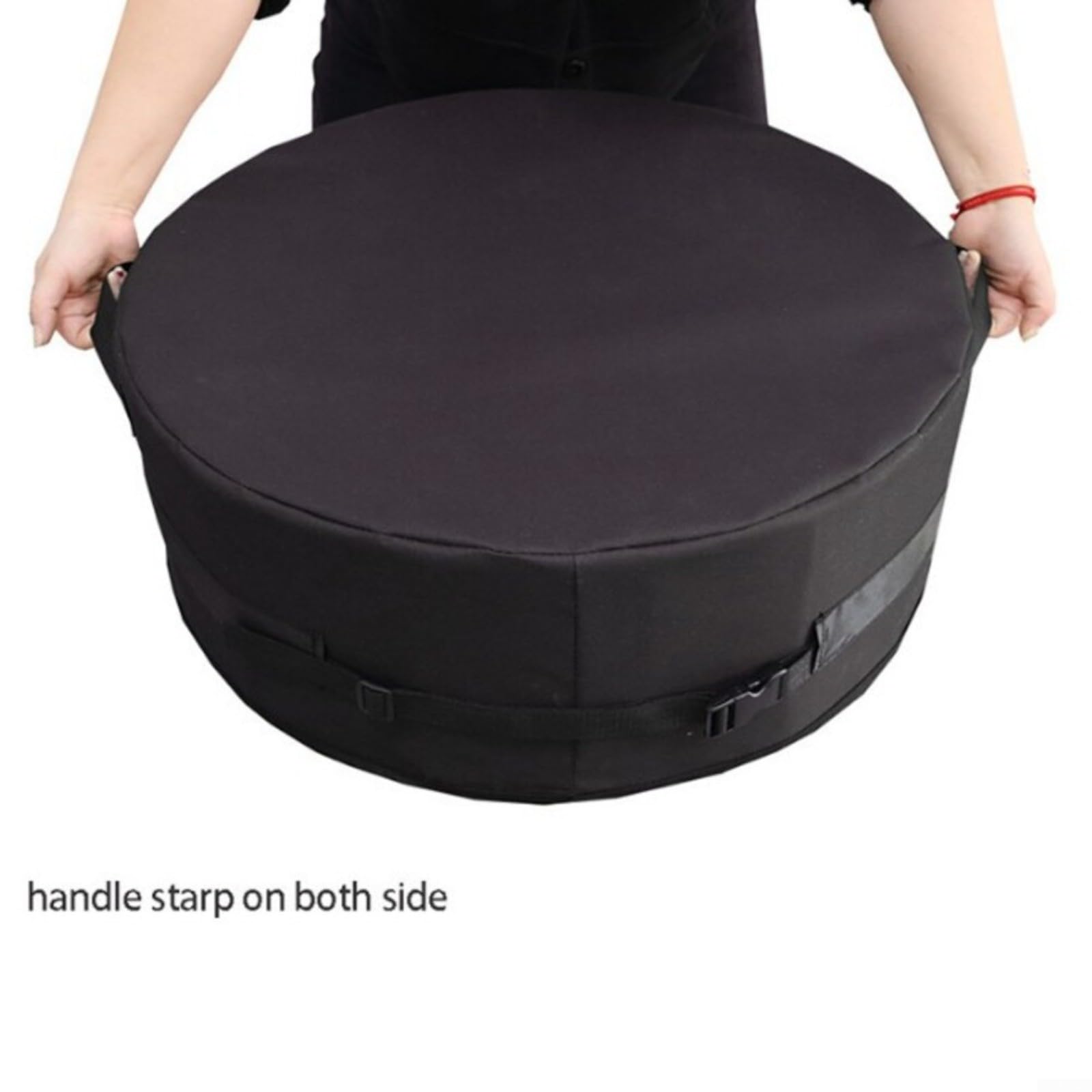 Housse de protection ronde de 130 cm résistante aux intempéries avec sangles sécurisées, tissu Oxford robuste pour brasero enterré en pierre, protection toutes saisons