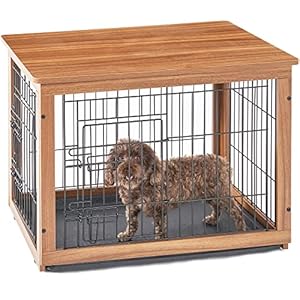 Dog Crate Furniture with Slide Tray
