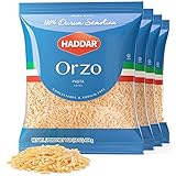 Haddar 100% Durum Semolina Orzo Pasta 16oz (4...