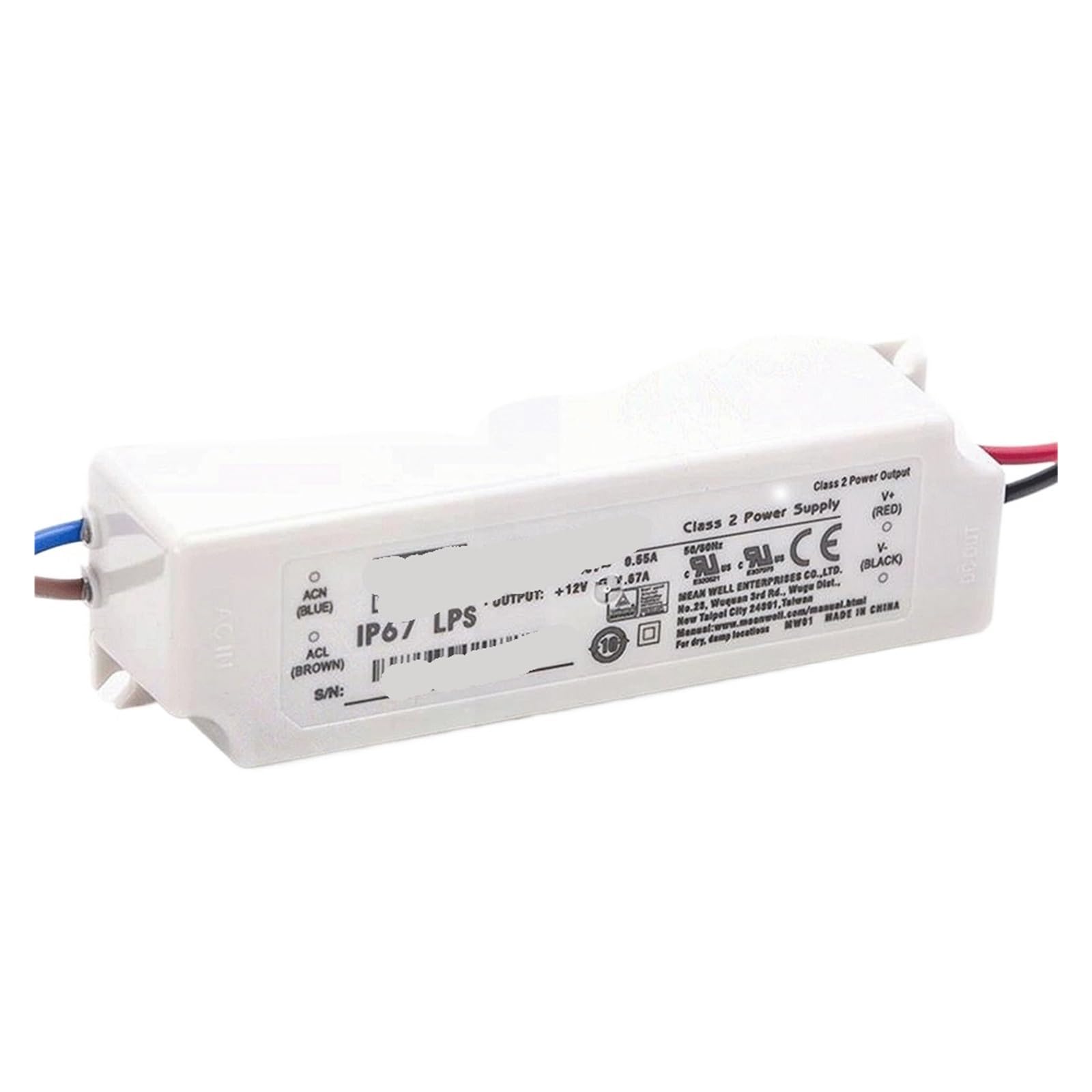 Transformateur LED 15V LPV-20-15 étanche pour éclairage de jardin