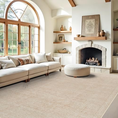 RUUGME 9x12 Washable Area Rugs - Large Boho Rugs for