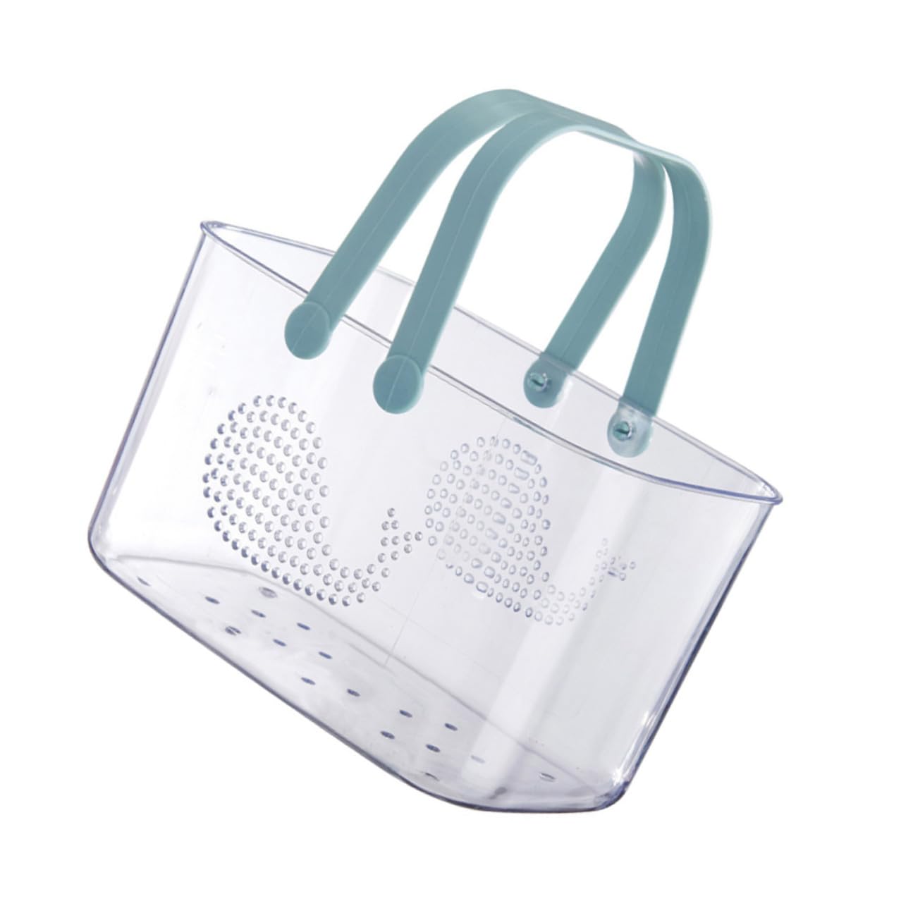 Cesta de Ducha Portátil de Plástico Transparente para Hogar | Asa Integrada, Gran Capacidad para Ordenar Platos y Toallas, Uso en Sala y Cocina