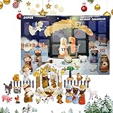 Scena natalizia per presepe, 24 pezzi, set di 24 personaggi della nascita di Gesù, set da gioco cristiano per adolescenti, adulti e bambini, decorazione natalizia per feste