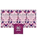 Pukka Herbs | Elderberry and Echinacea Organic Herbal Tea | Elderberry, Echinacea, Aniseed and Ginger | Perfect For Everyday Support | 4 packs | 80 Sachets