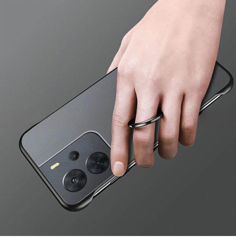REALCASE Redmi Note 14 5G Black Frameless Matte Hard Skin Case - Image 4