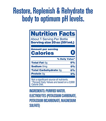 Perfect Hydration 9.5+ pH Electrolyte Enhanced Drinking Water, 20 Ounces, 6 Bottles