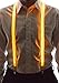Neon Nightlife Stripe Yellow Light Up LED Suspenders for Men, Cool Costume Accessory | Colorful Blinky Flashy Nerd Clothing Outfit