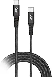 Cabo USB-C + USB-C I2GO 2m 3A Nylon Trançado Preto - I2GO PRO
