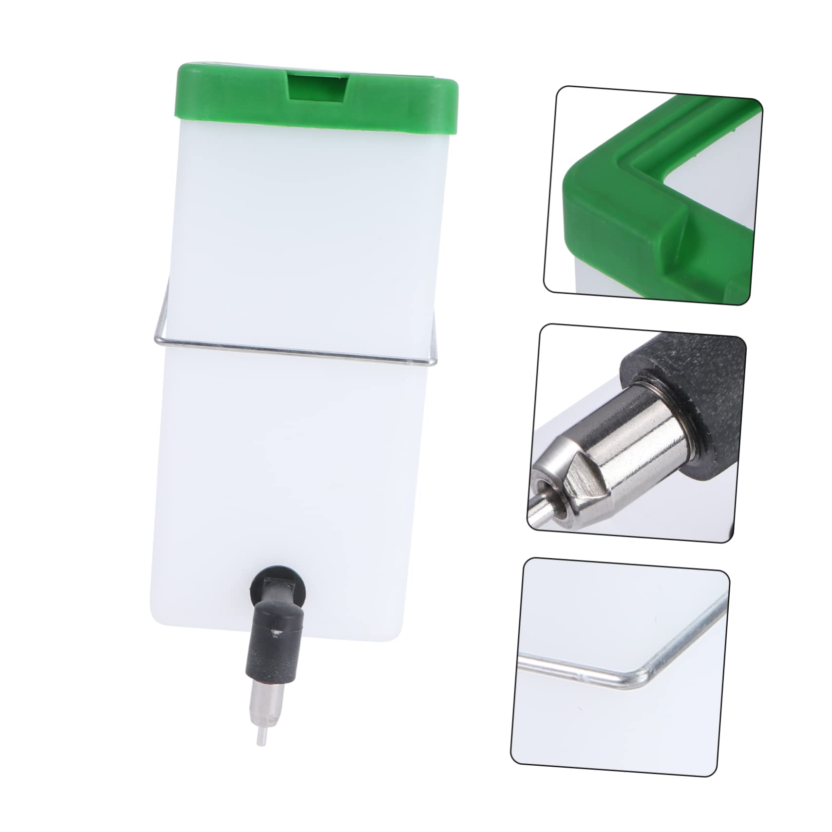 BESPORTBLE 3pezzi Abbeveratoio Automatico Per Conigli Distributore Per Animali Domestici Plastica Bianco e Verde Facile Da Pulire Perdite Per Conigli e Piccoli Animali Domestici