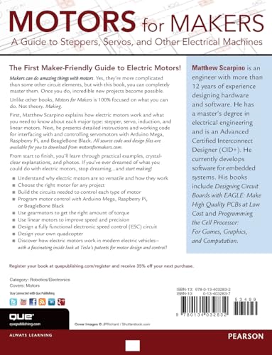 Motors for Makers: A Guide to Steppers, Servos, and Other Electrical Machines