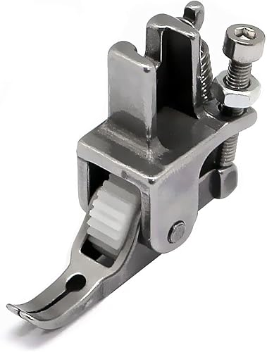 Miniatura 9 de Prensatelas de rueda de acero ajustable P363 Roller Zipper Presser Foot para máquina de coser Juki Brother Single Needle Lockstitch Máquina Pie