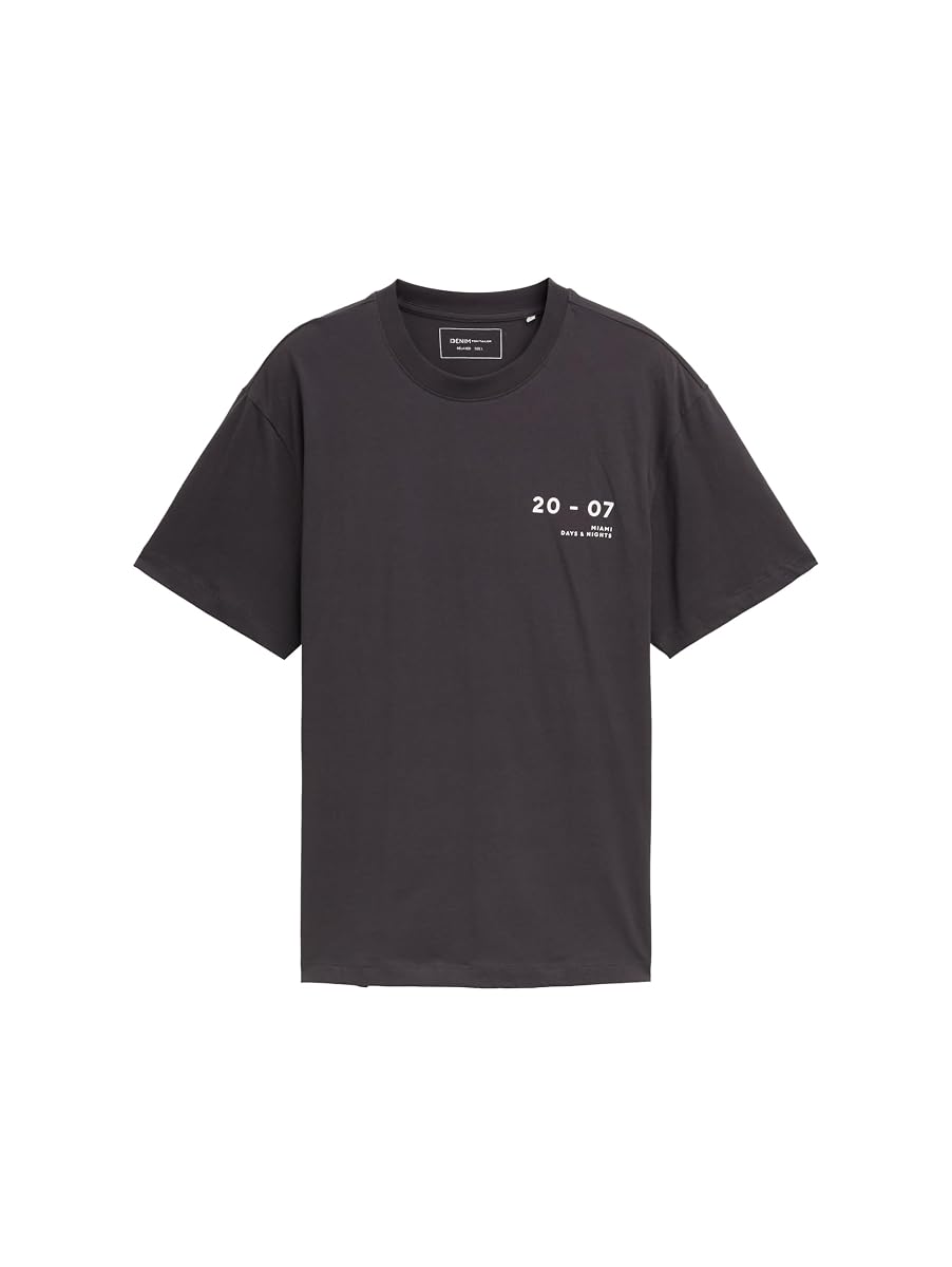 TOM TAILOR Denim T-shirt męski, 29476 - Coal Grey, L