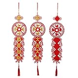 BALITY Traditionelle Paare, Heimdekoration, auffällig, langlebiges Filztuch, chinesisches Neujahr, Ornament für Tür, Fenster, Weihnachten, Party, Dekoration, 2 Stück