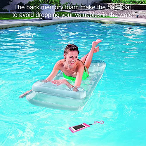 Floating Waterproof Phone Pouch, Upgraded Universal Waterproof Bag/Case, Dry Bag For Iphone Xs Max/Xr/Xs/X/8 Plus/8/7/6S Plus, Samsung Galaxy S10/S10 Plus/S9/A/J/Note, Moto/Blu/Etc, Up To 6.8’’-2 Pack #TOP2