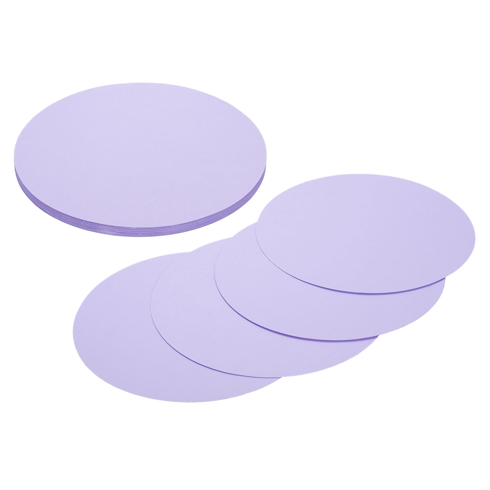 sourcing map 24 Pcs Circle Card Stock Round Paper 6.7 Inch Light Purple
