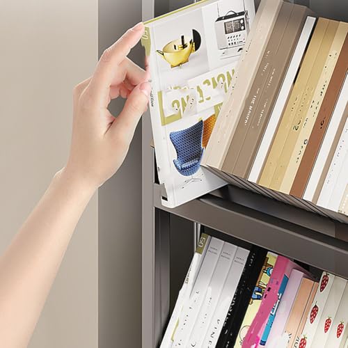 Estantería estrecha para libros que soluciona la falta de espacio detrás de la puerta blanca 4
