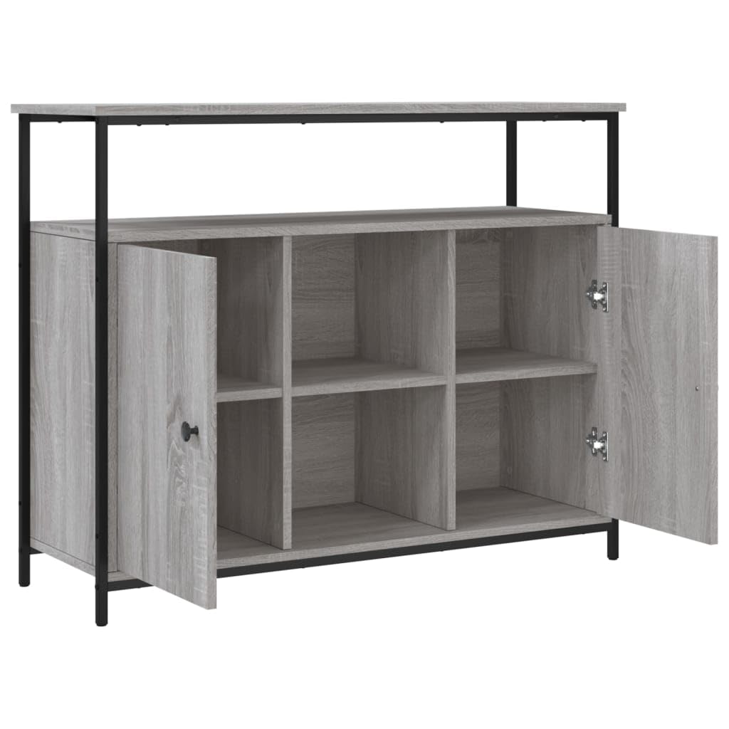 vidaXL Buffet, Meuble de Rangement avec Porte, Armoire latérale, Organisateur de Salon Maison Intérieur Sonoma Gris Bois d'Ingénierie