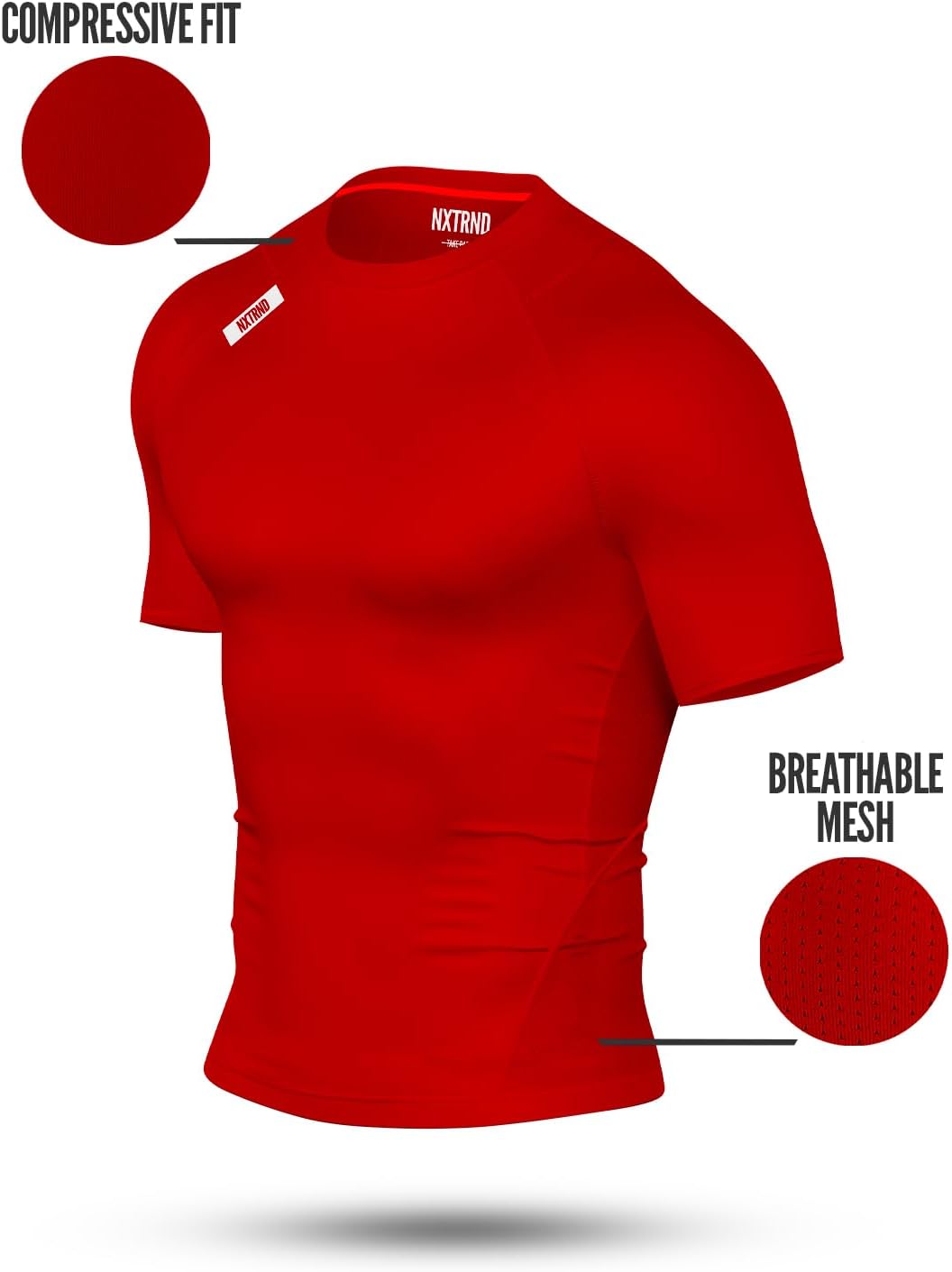 Nxtrnd Men's Compression T-Shirt, Short Sleeve Compression Shirt