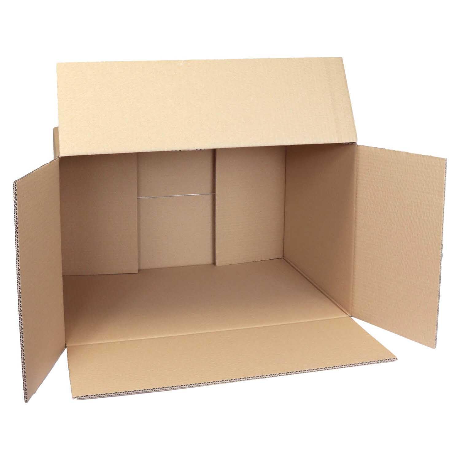 smiley pack 160 Stück Karton 600 x 400 x 400 mm 2-wellig | Stabiler, belastbarer Faltkarton & Versandschachtel – Paket, Pappkiste für DHL, DPD, GLS, Hermes, UPS