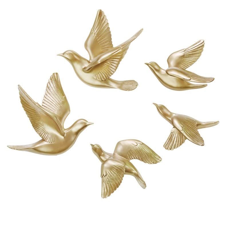 PEPOYO AI Decorative Bird Wall Decoration Metal for Window Decoration Hanging Spring Living Room Bedroom Garden Balcony Wall Decoration (7 Birds