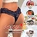 Banamic Lace Underwear for Women Thongs Low Waist Panties Seamless Lace Thongs Deep Blue