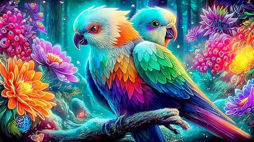 Puzzle imposible con diseño de loro, una obra de arte en 1000 piezas para amantes de los retos