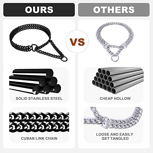 Collier chien cubain en acier inoxydable double rangée de luxe - 6
