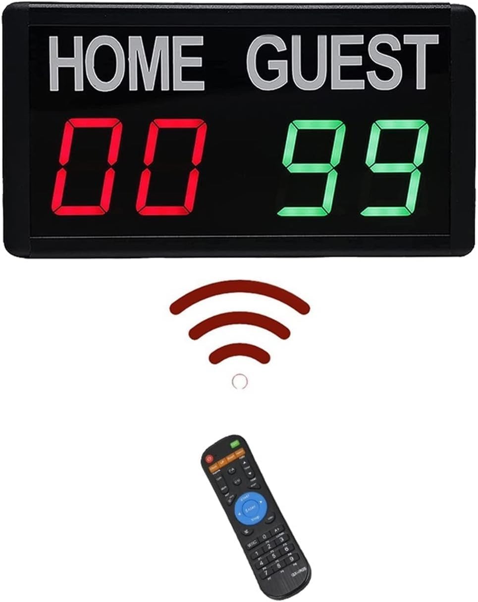 Basketball Scoreboard and Timer Electronic Portable Digital Scoreboard with Remote Wall Mounted Table Tennis Scorer