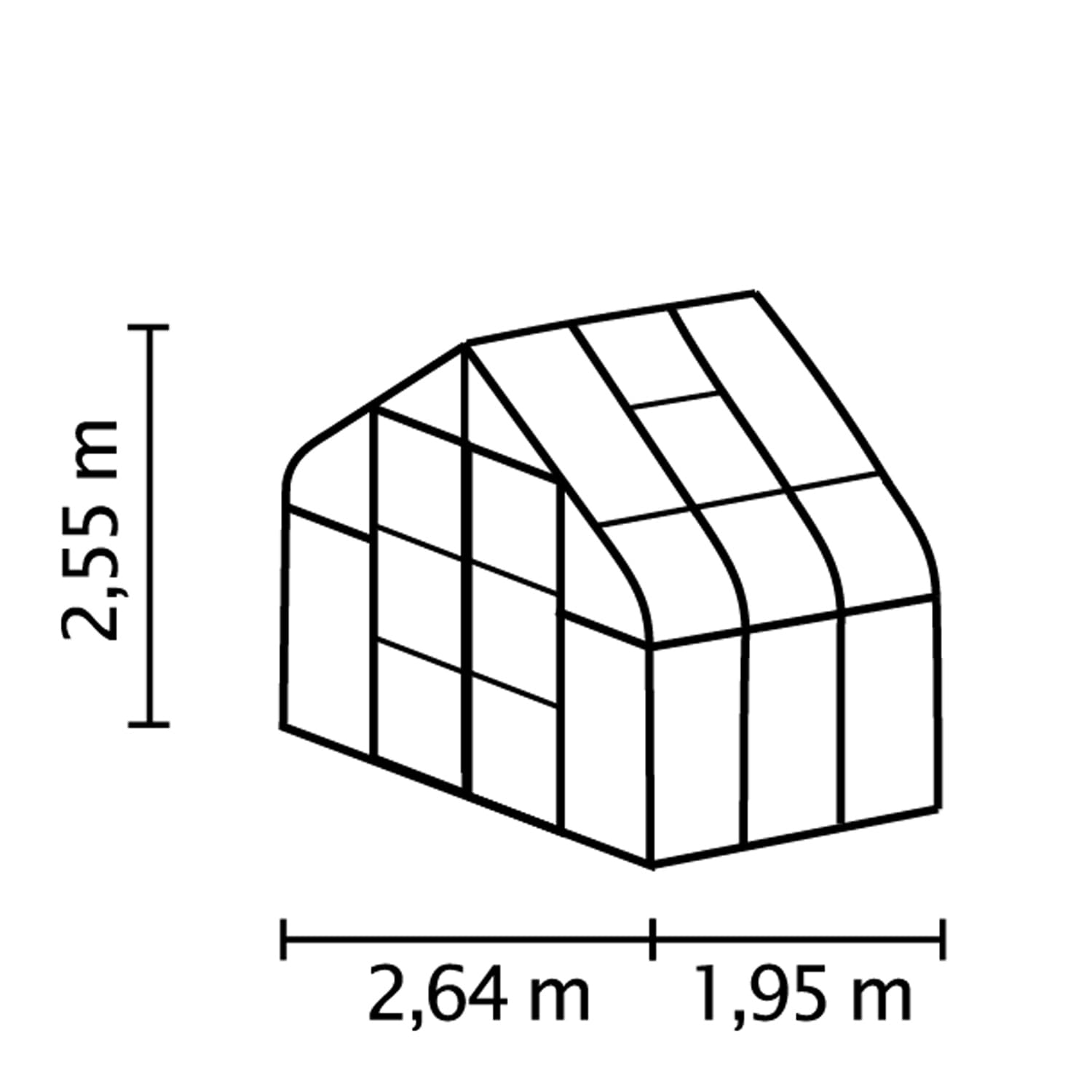 Vitavia Gewächshaus Dione 9900" inkl. Stahlfundamentrahmen, schwarz, 9,9 m², 4 mm HKP | Wetterfestes & stabiles Treibhaus | Perfekt für Gemüse & Pflanzen | Robust & langlebig