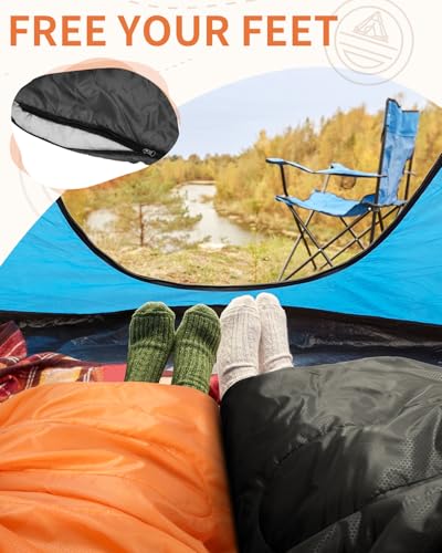 Sportneer Sleeping Bag Camping Sleep Bags: Sleeping Bags for Adults & Kids Sleeping Bag 3-4 Season Warm Lightweight Compact Sleep Bag for Adult Girls Boys - Image 6