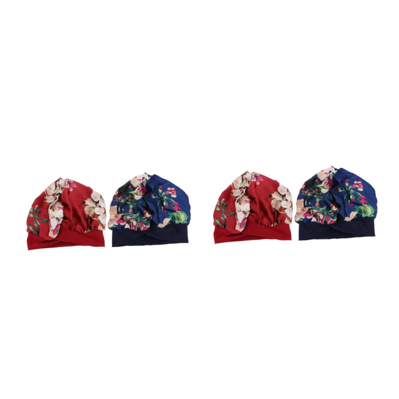 FRCOLOR 4pezzi Cappello Turbante Elastico Da Notte Per Donne Traspirante e Morbido Per Dormire e Chemioterapia
