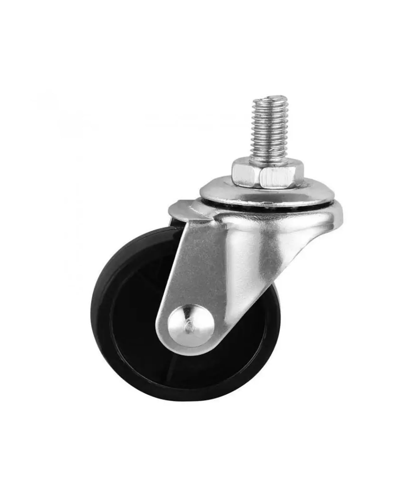MXXDMOPD Casters 3-inch M12 Screw Swivel Lightweight Black PP Plastic Steering Wheel Tool Cart