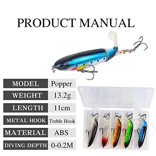 トップルアーセット Amazon | 箱13.2g / 11cmのトップウォーター釣りルアーセット