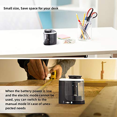 Pencil Sharpener - Electric Pencil Sharpener Blade to Fast Sharpen,Battery-Powered and Easy to Use for Classroom Supplies (6-8mm) in School