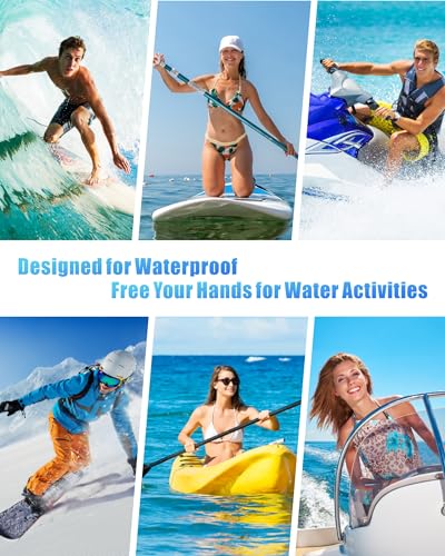 Image of F-color Waterproof Fanny Pack - Waterproof Pouch, Beach Cruise Essentials | Adjustable Waist Strap, Triple Zipper Roll-Top Dry Bag for Phone, Keep Passport Valuables Dry for Beach Kayaking Boating