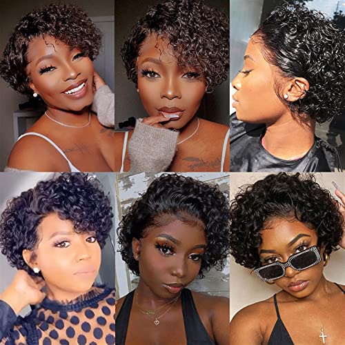 Perruque cheveux humains bouclés 13x1 avec dentelle transparente