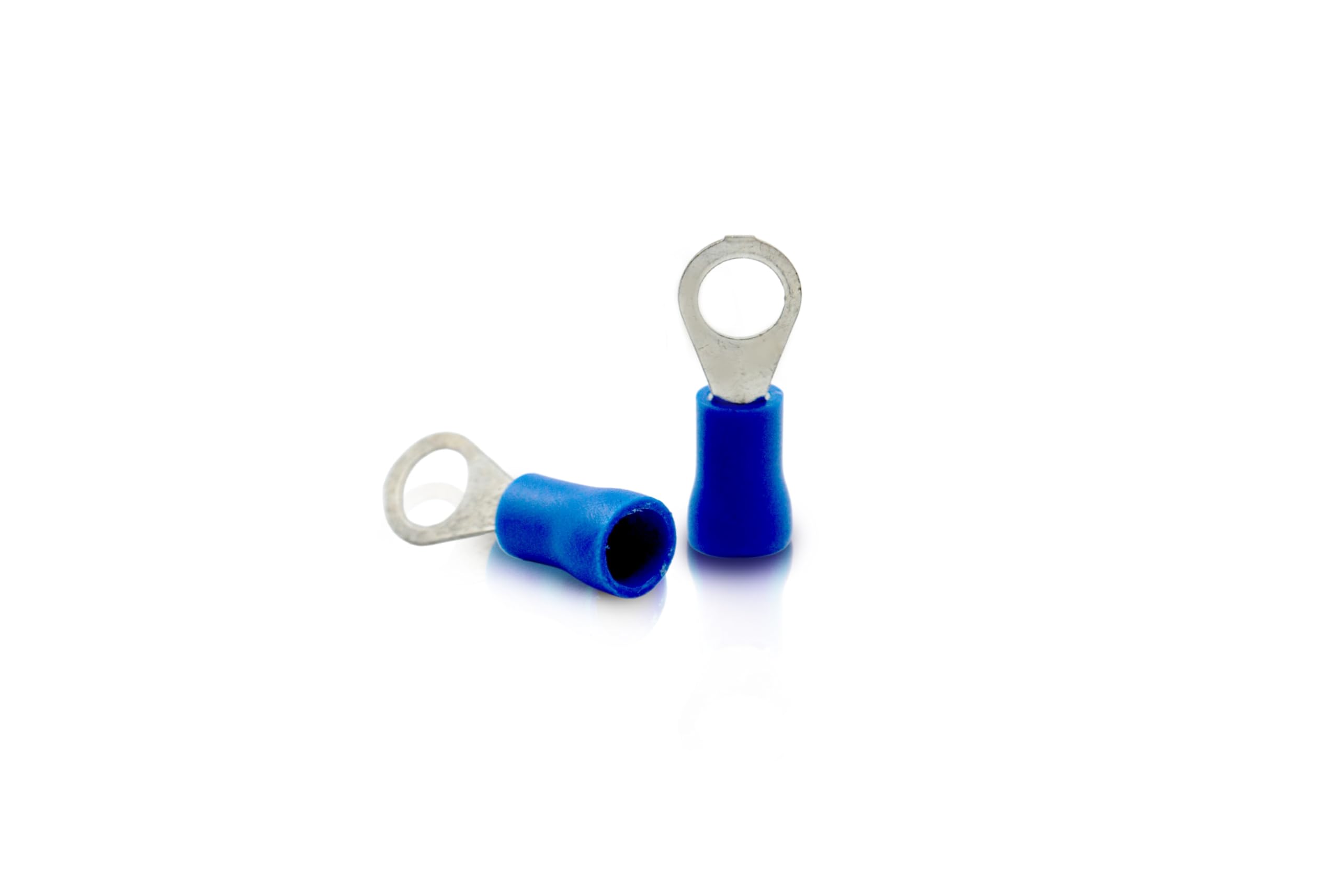 GLOBOMOTIVE Ring terminal Blue insulated – E-Copper Wire Lug Battery Cable Ends Eyelets Cable Entry 8 mm Ring Dia 2.5 sqmm (Pack of 100)-image-8