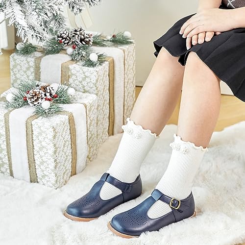 Image of Felix & Flora Toddler Little Girl Mary Jane Dress Shoes - Ballet Flats for Girl Party School Shoes