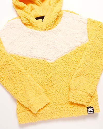 Rbx Girls' Performance Sherpa Hoodie Set - Pullover Hoodie, T-Shirt, Leggings Set, Size 4, Yellow/Black #TOP2