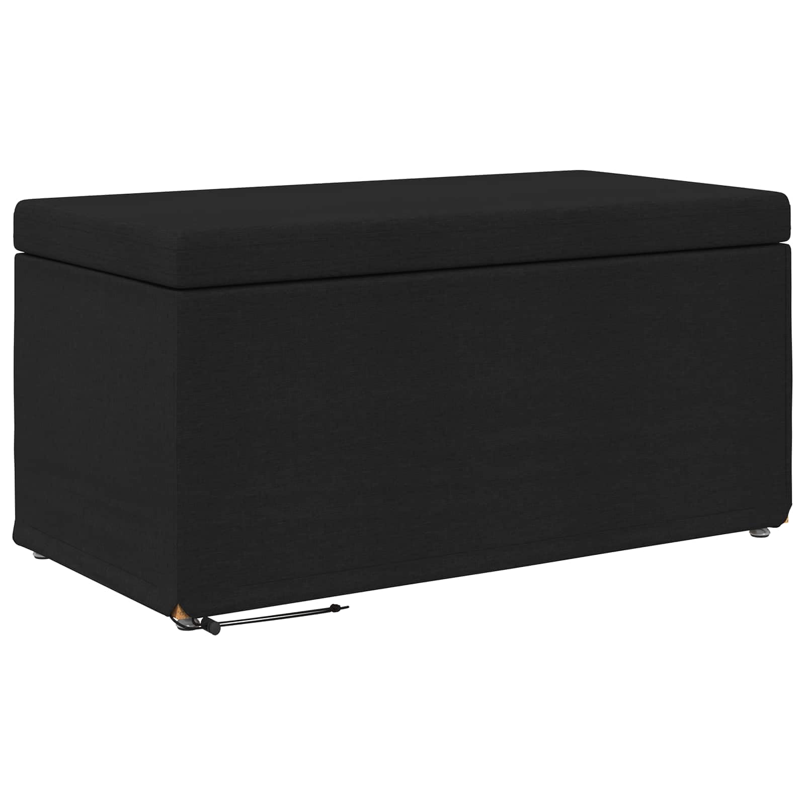 Tabouret noir 81x41x40 cm en tissu et bois stratifié moderne pour cuisine